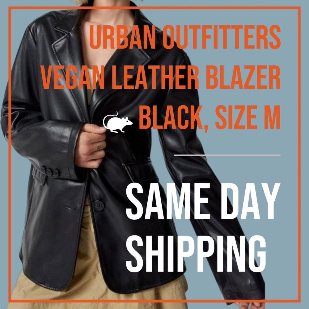 UO Jules Vegan Leather Blazer